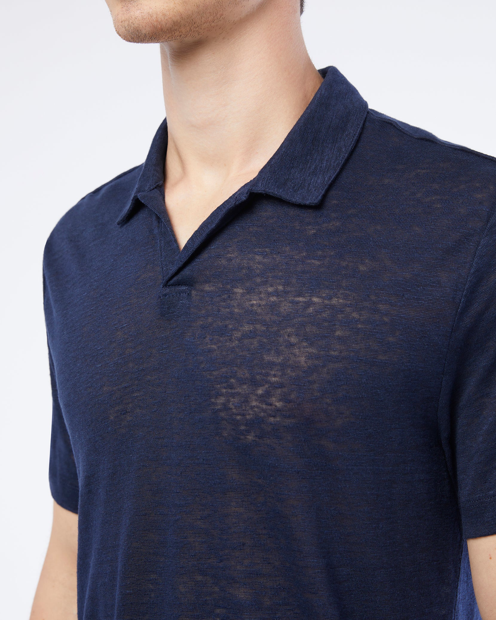 Shaun Linen Jersey Polo | Onia