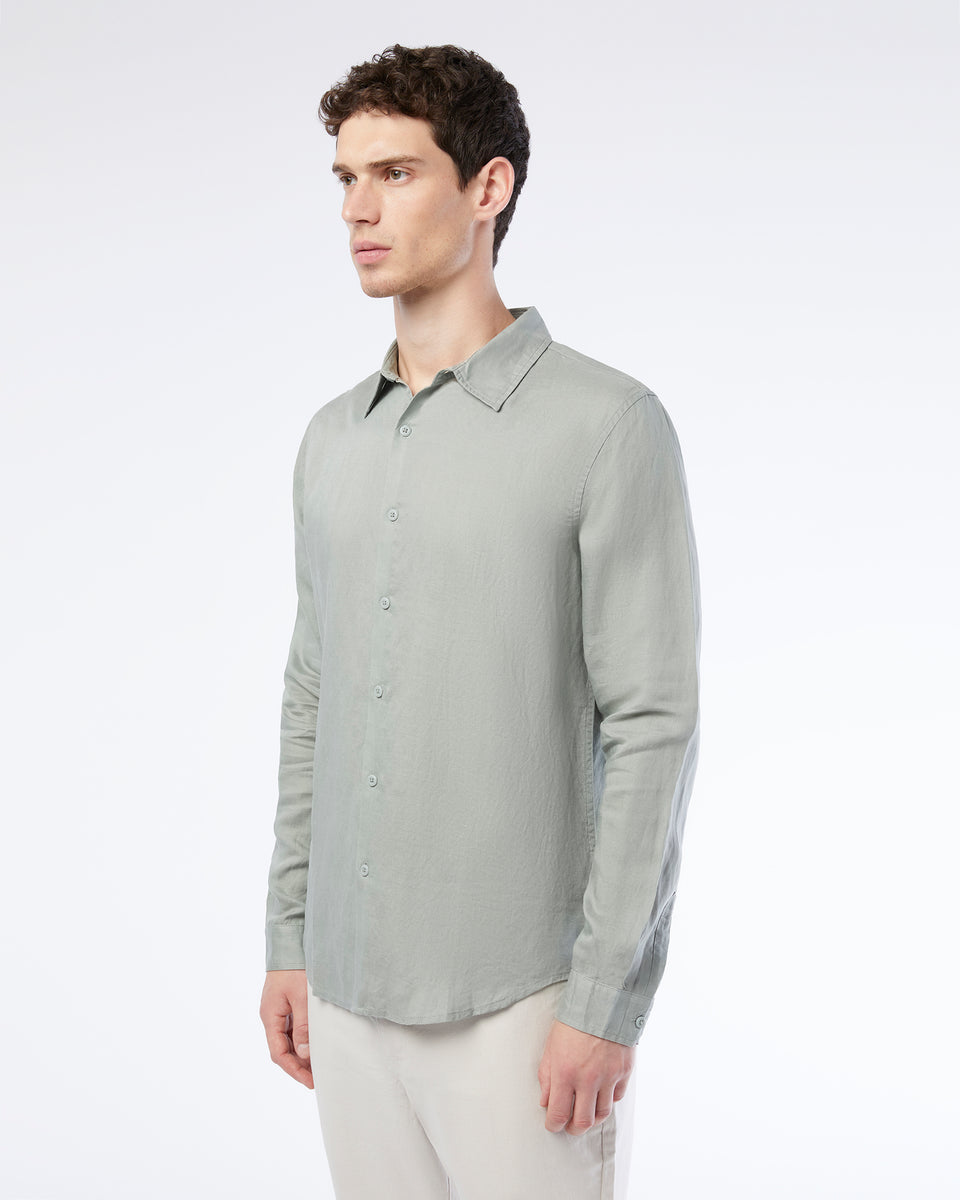 【ANGLAN】Non-collar Linen Over Trim Shirt CORE-ECOMM-MENs-0214_1200x1200