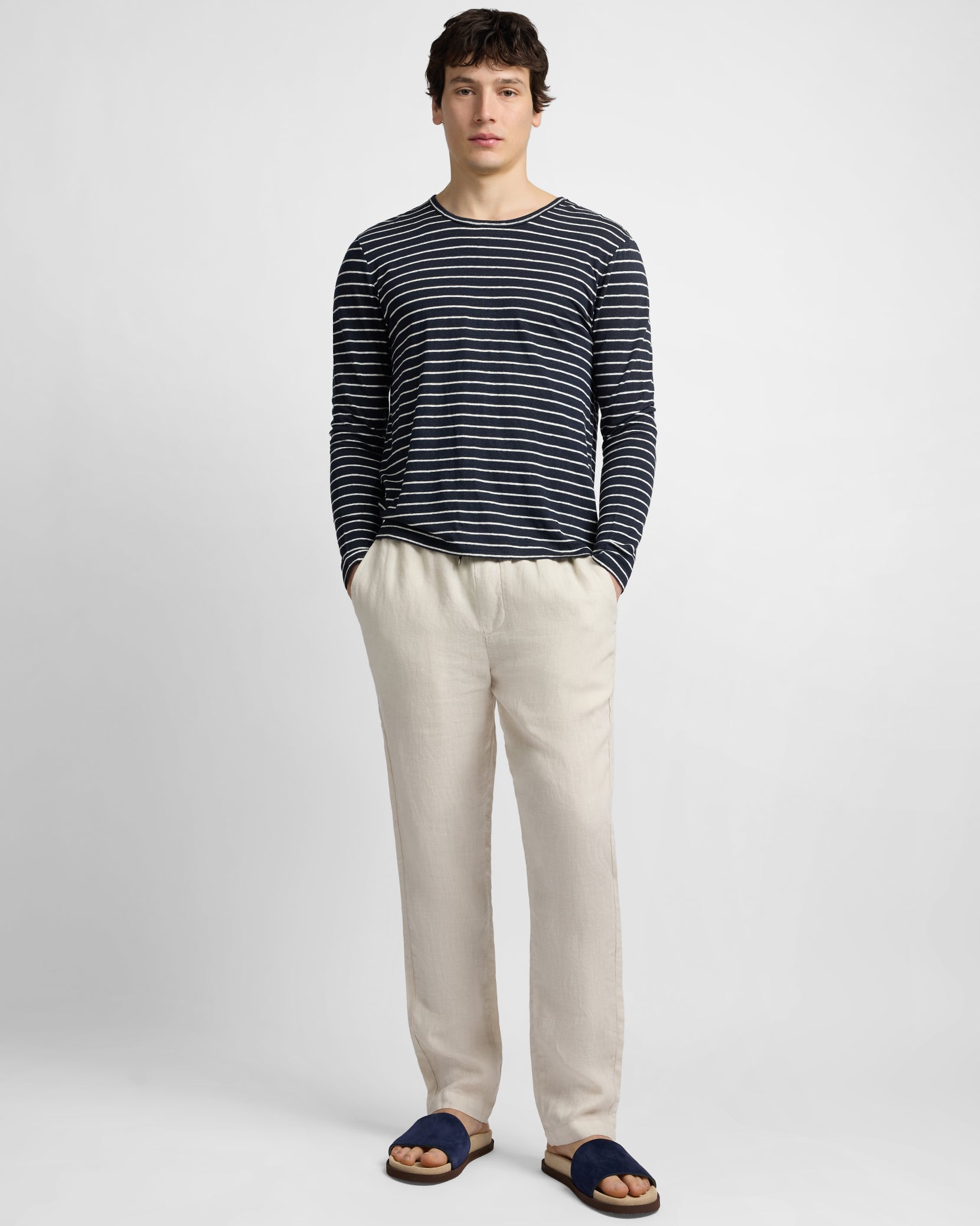 Pigment Dye Linen Pull On Pant – onia