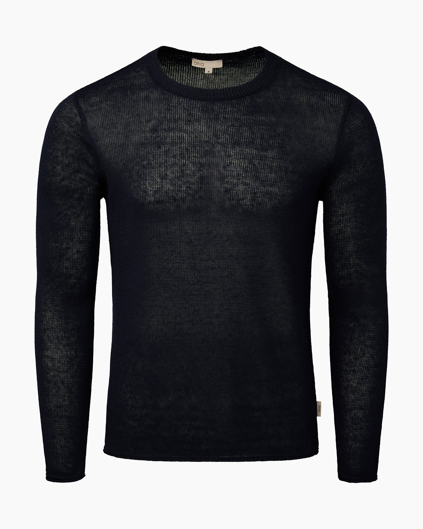 k*u様 less Tailor Knit All In One NAV Kevin Crewneck Linen Sweater – onia