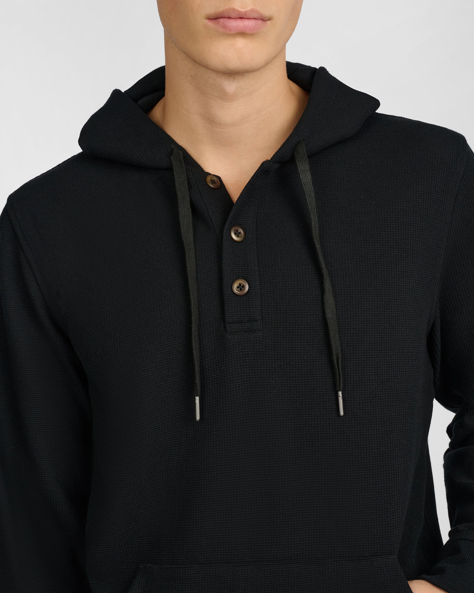 Waffle Half Button Hoodie – onia