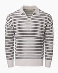 Cotton Linen Textured Long Sleeve Polo