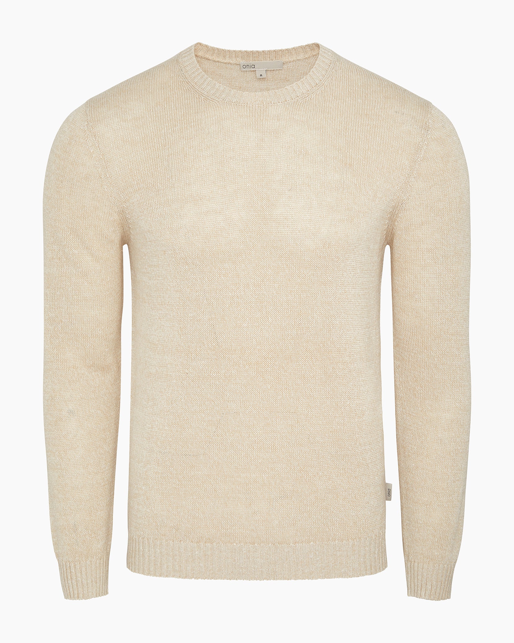 Silk Linen Long Sleeve Crewneck Sweater – onia