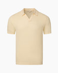 Cotton Textured Johnny Collar Polo