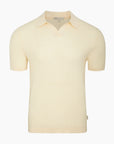 Cotton Textured Johnny Collar Polo