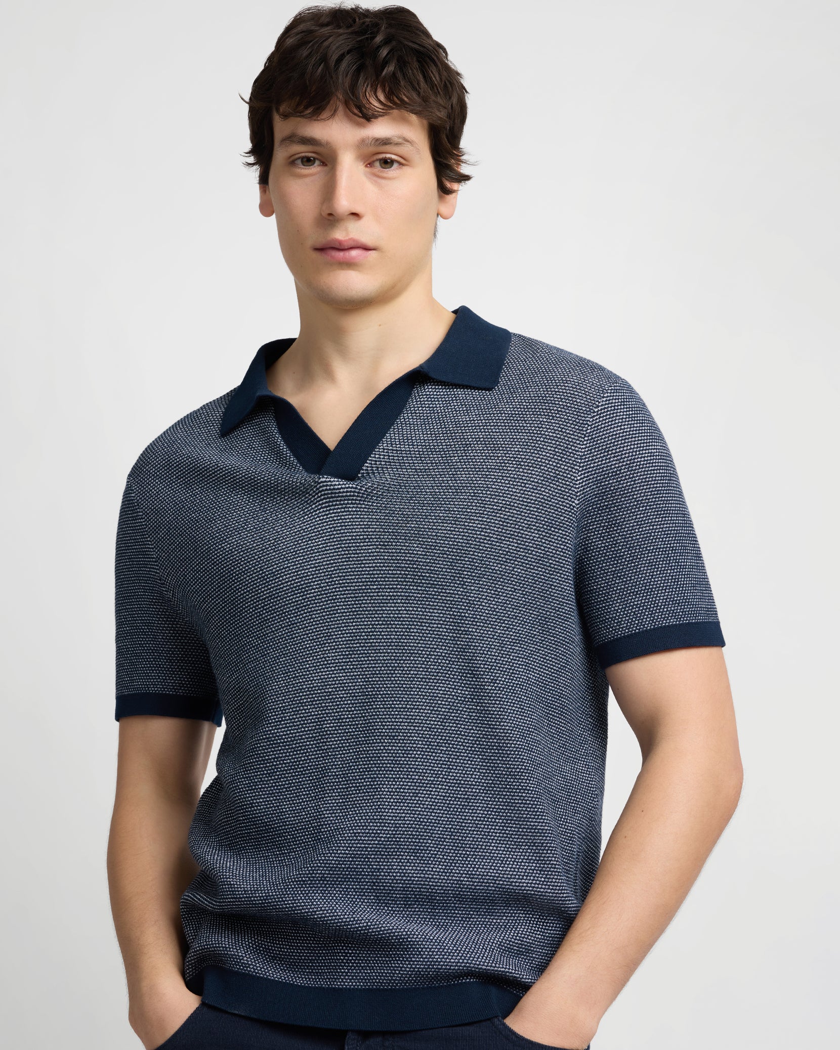 dress collar polo shirt men's Dress Collar Performance Polo
