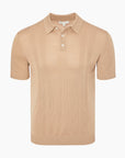 Silk Ribbed Knit Polo