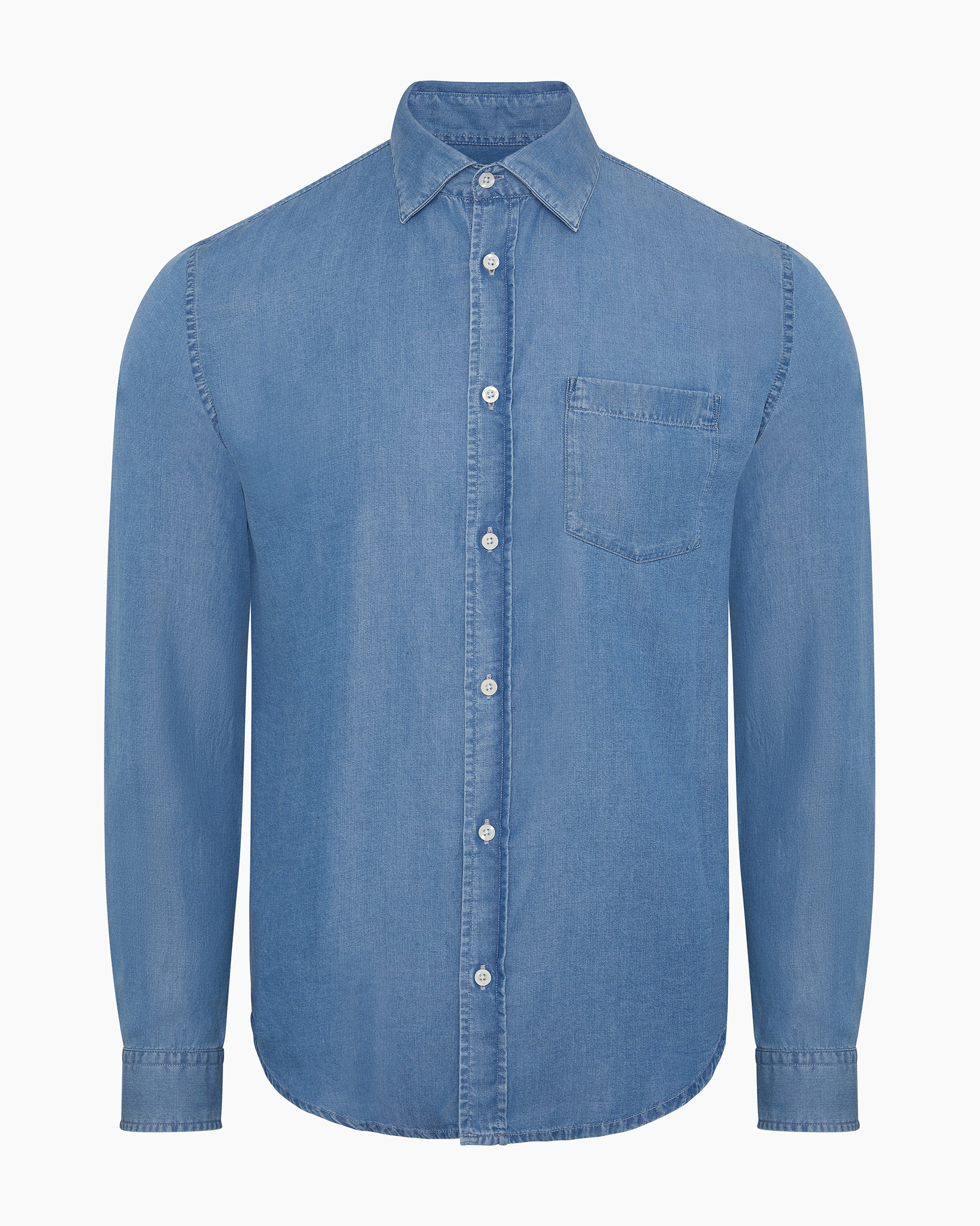 Denim Chambray Long Sleeve Shirt – onia