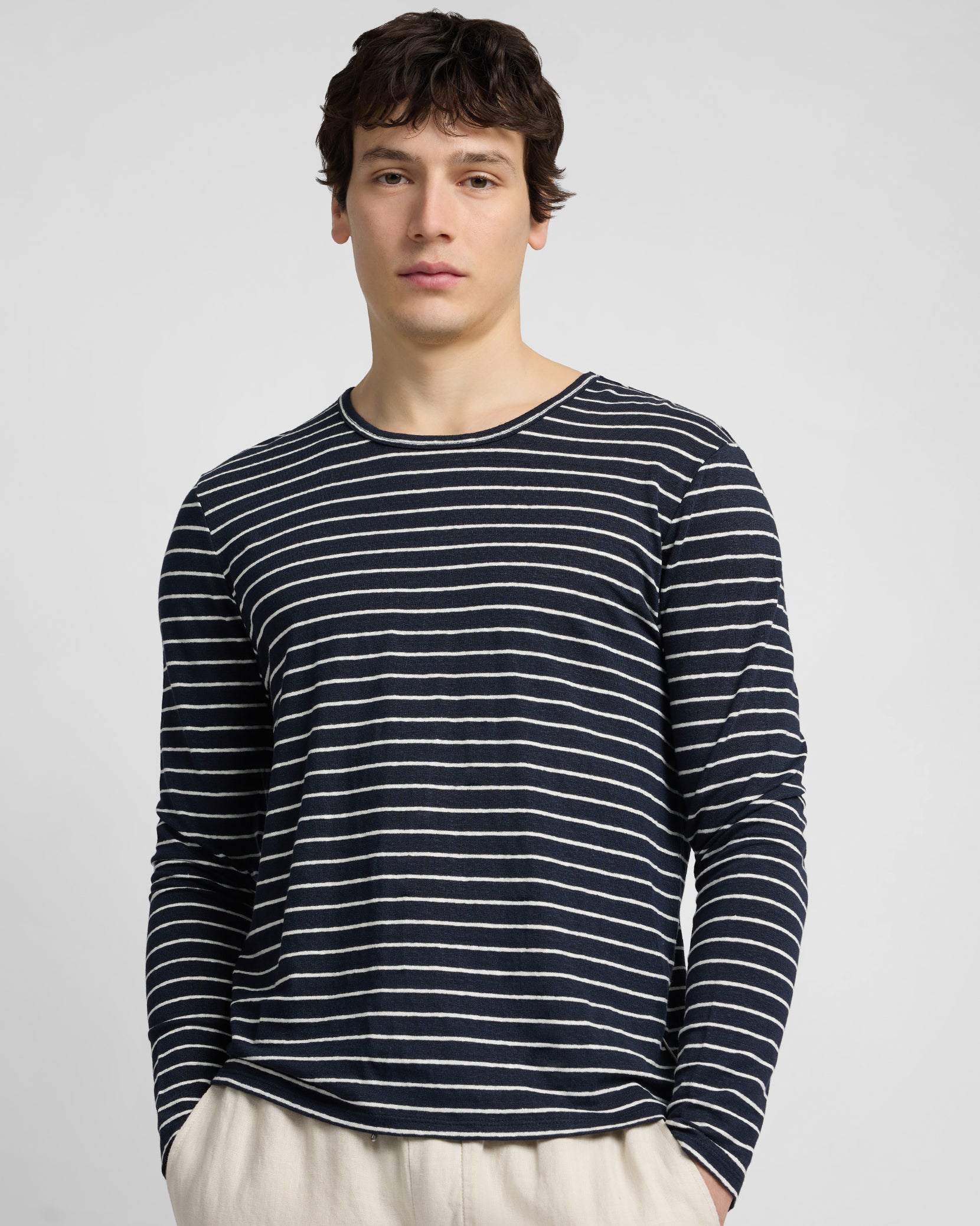 other - デミリー 23AW Organic Cotton Striped Long Stretch Linen Jersey Long Sleeve Tee – onia
