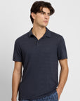 Midnight Stretch Linen Jersey Short Sleeve Polo