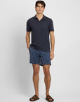 Midnight Stretch Linen Jersey Short Sleeve Polo