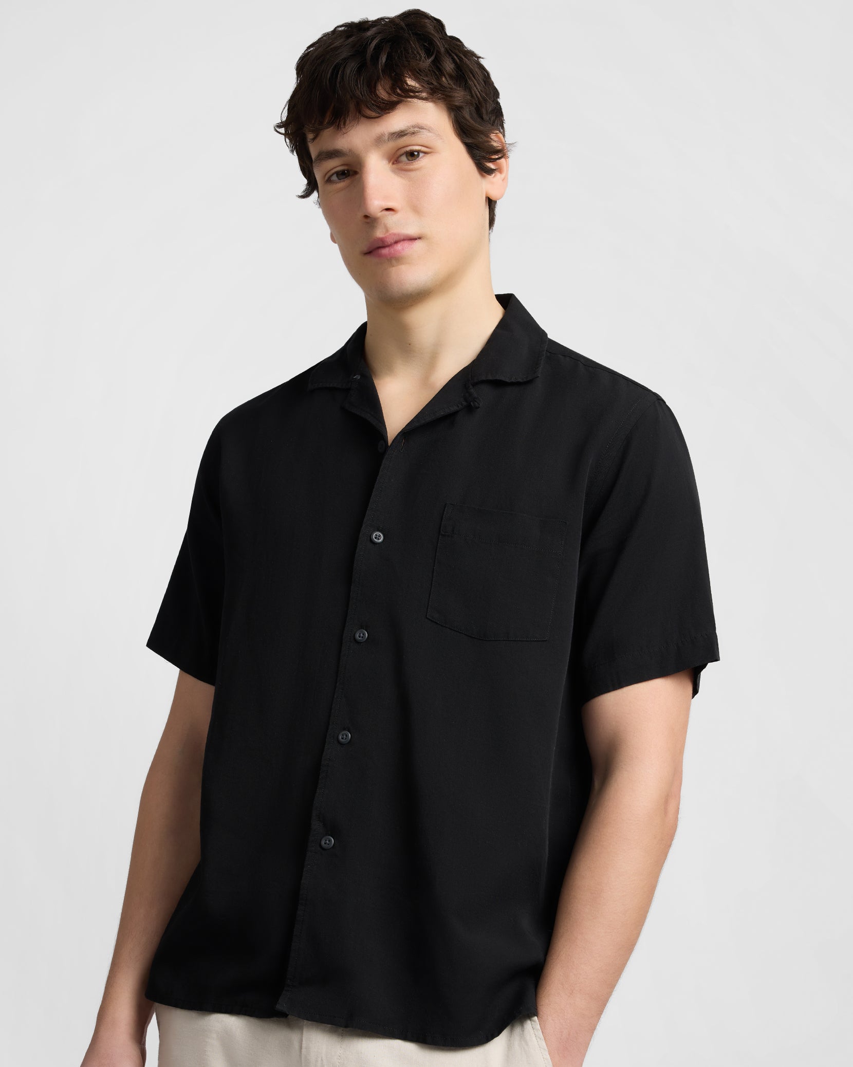 tencel dress shirt Men's Sueded Tencel Charcoal Black Western Shirt