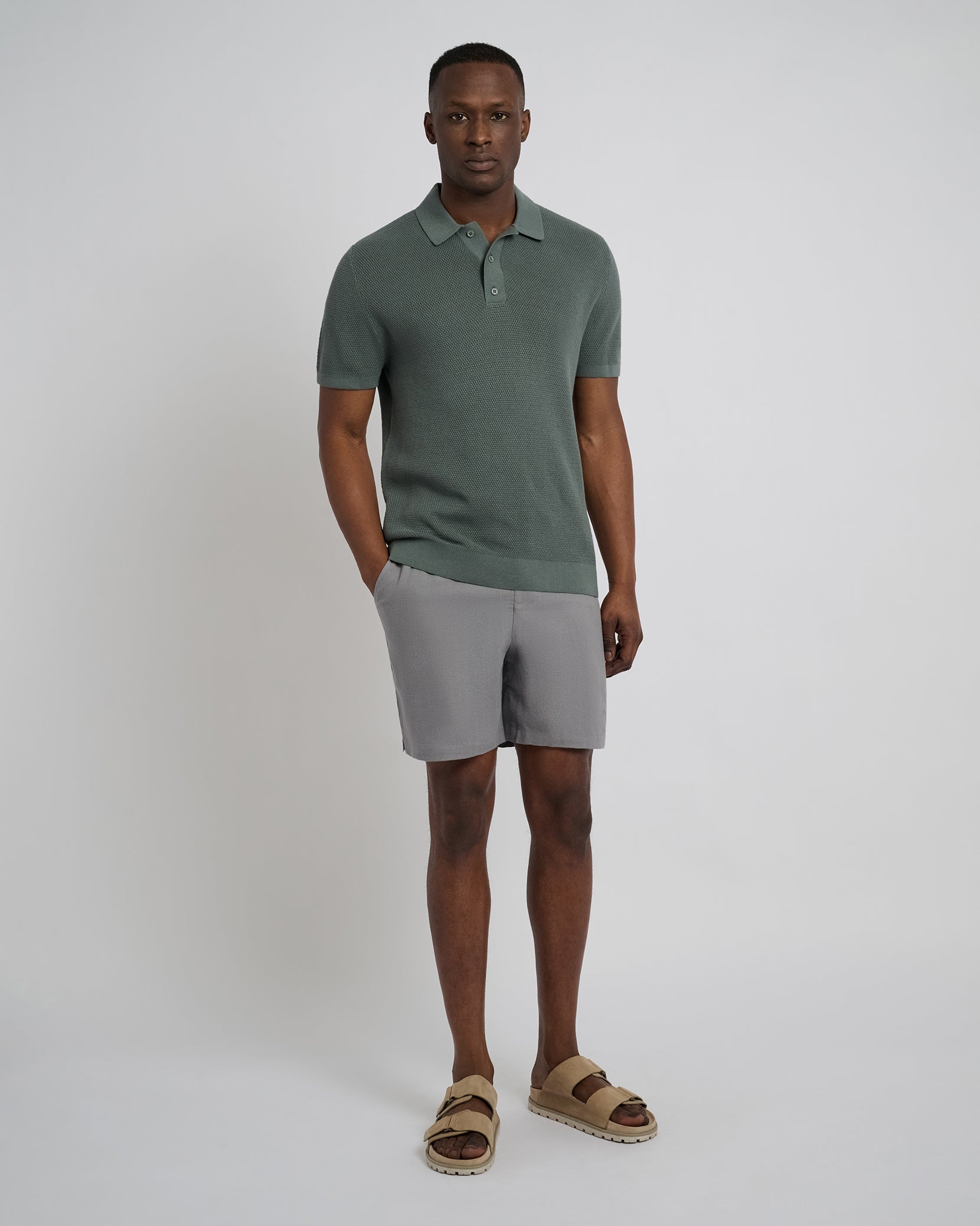 Cotton Textured Knit Polo – onia