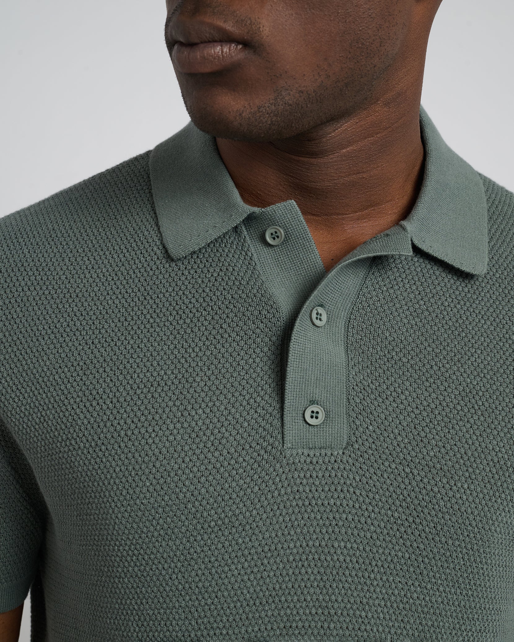 Cotton Textured Knit Polo – onia