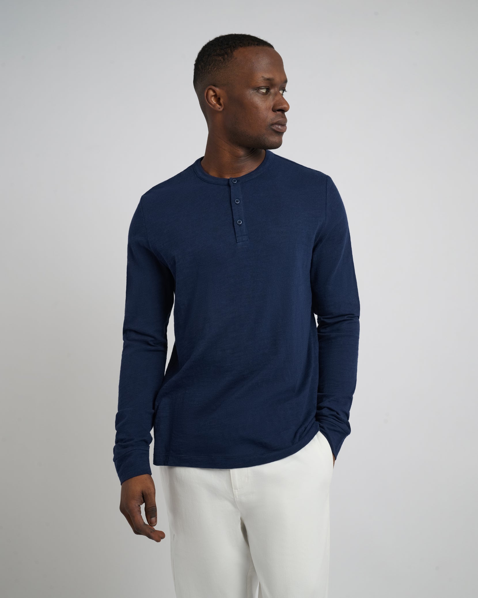 Long Sleeve Slub Henley – onia