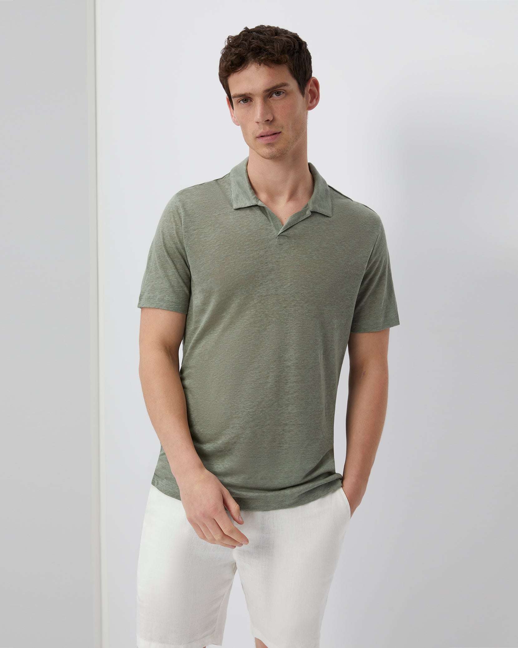 Shaun Linen Jersey Polo – onia