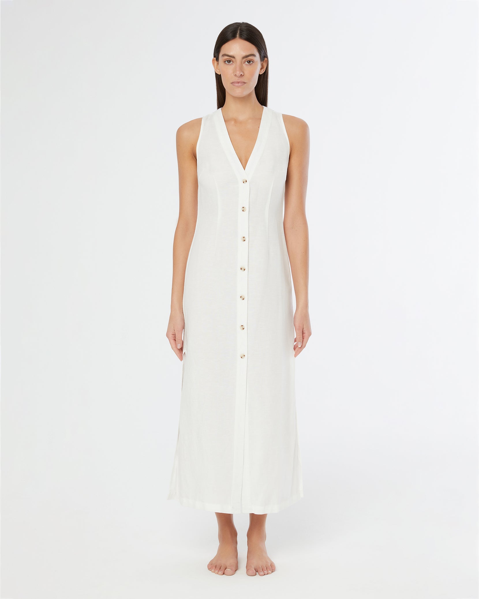 Casual Sundress With Buttons Air Linen Button Down Maxi Dress Onia Casual Sundress With Buttons Air Linen Button Down Maxi Dress Onia