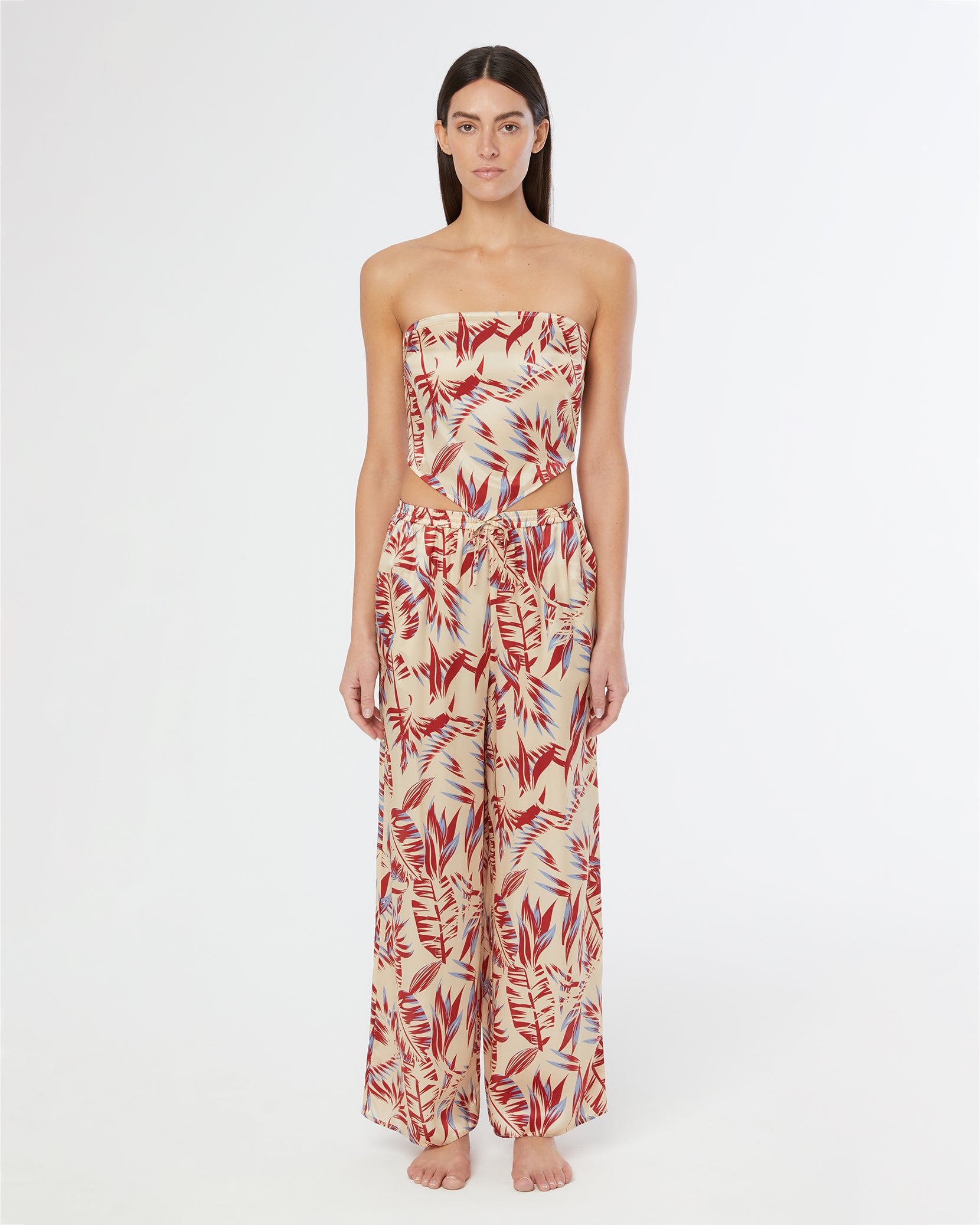 Silk Wide Leg Drawstring Pant – onia Silk Wide Leg Drawstring Pant – onia