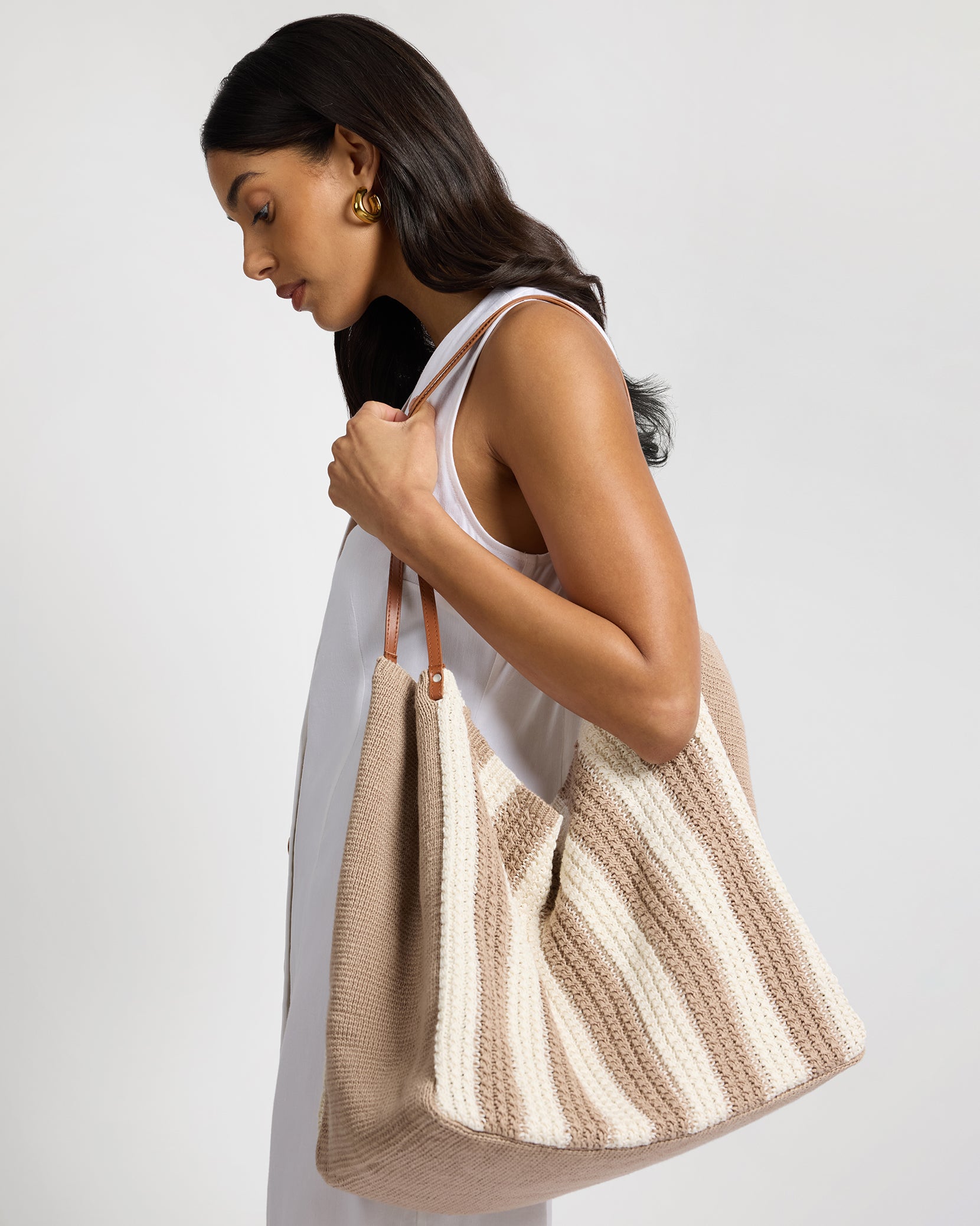 Large Linen Knit Tote Bag – onia