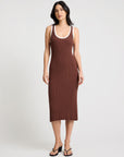 Cotton Boucle Scoop Tank Dress