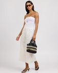 Crochet Knit Mix Media Dress