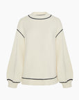 Cotton Oversized Mock Neck Sweater