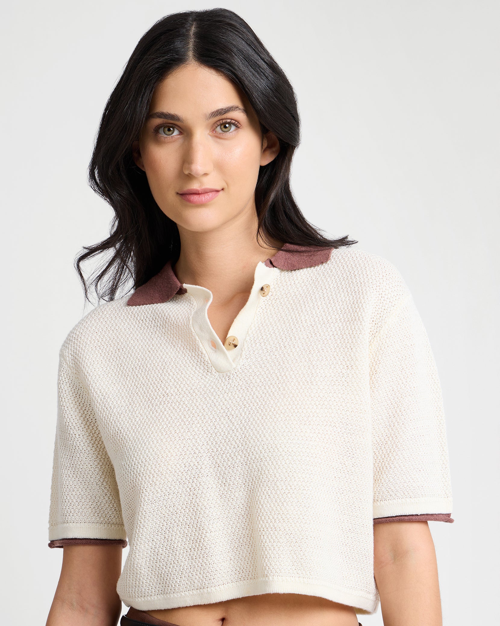 TTT MSW Kasuri Knit polo ニットポロ Cropped Knit Polo – onia