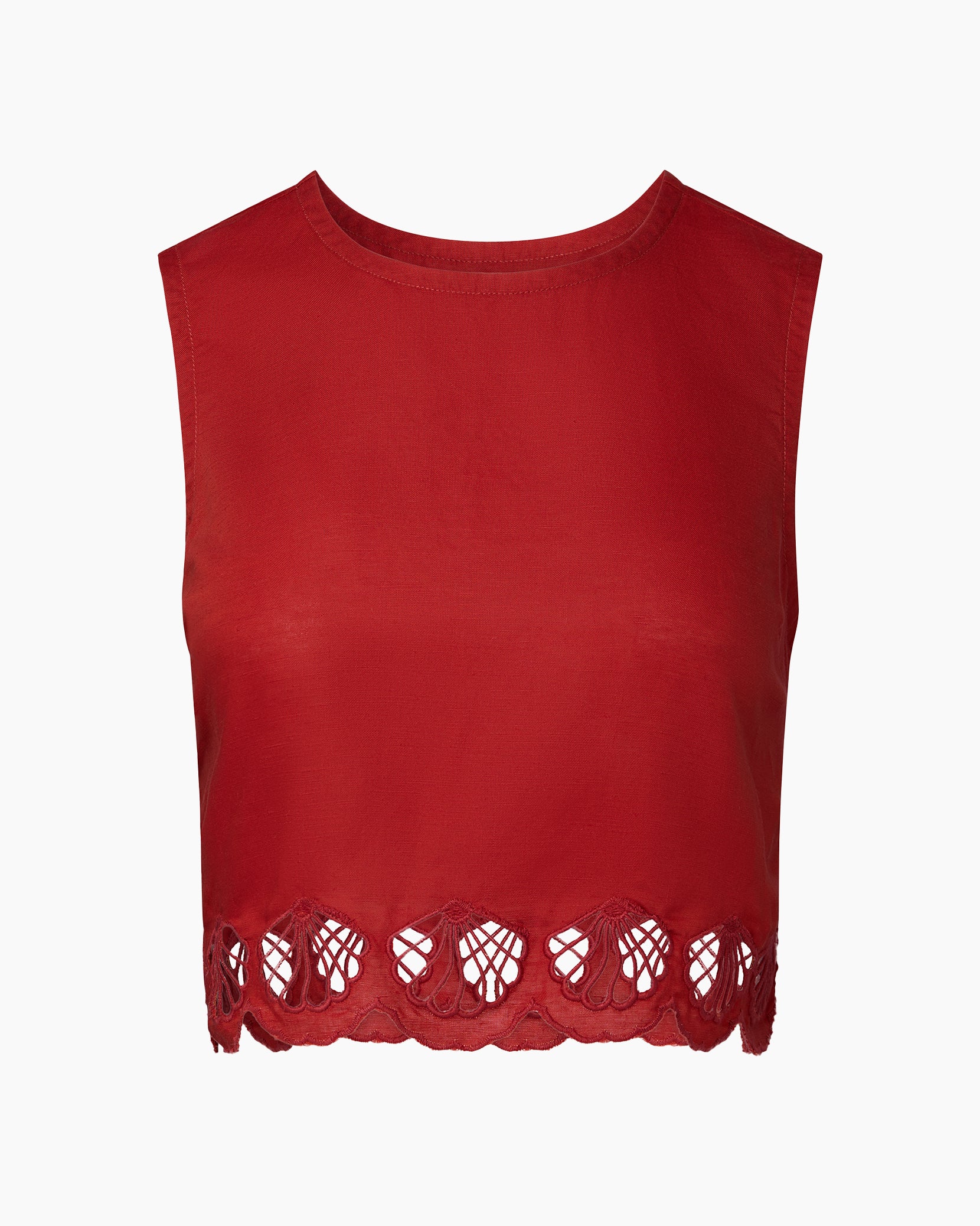 Air Linen Scallop Tank Top – onia