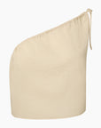 Crinkle Gauze One-shoulder Top