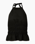 Air Linen Smocked Halter Top
