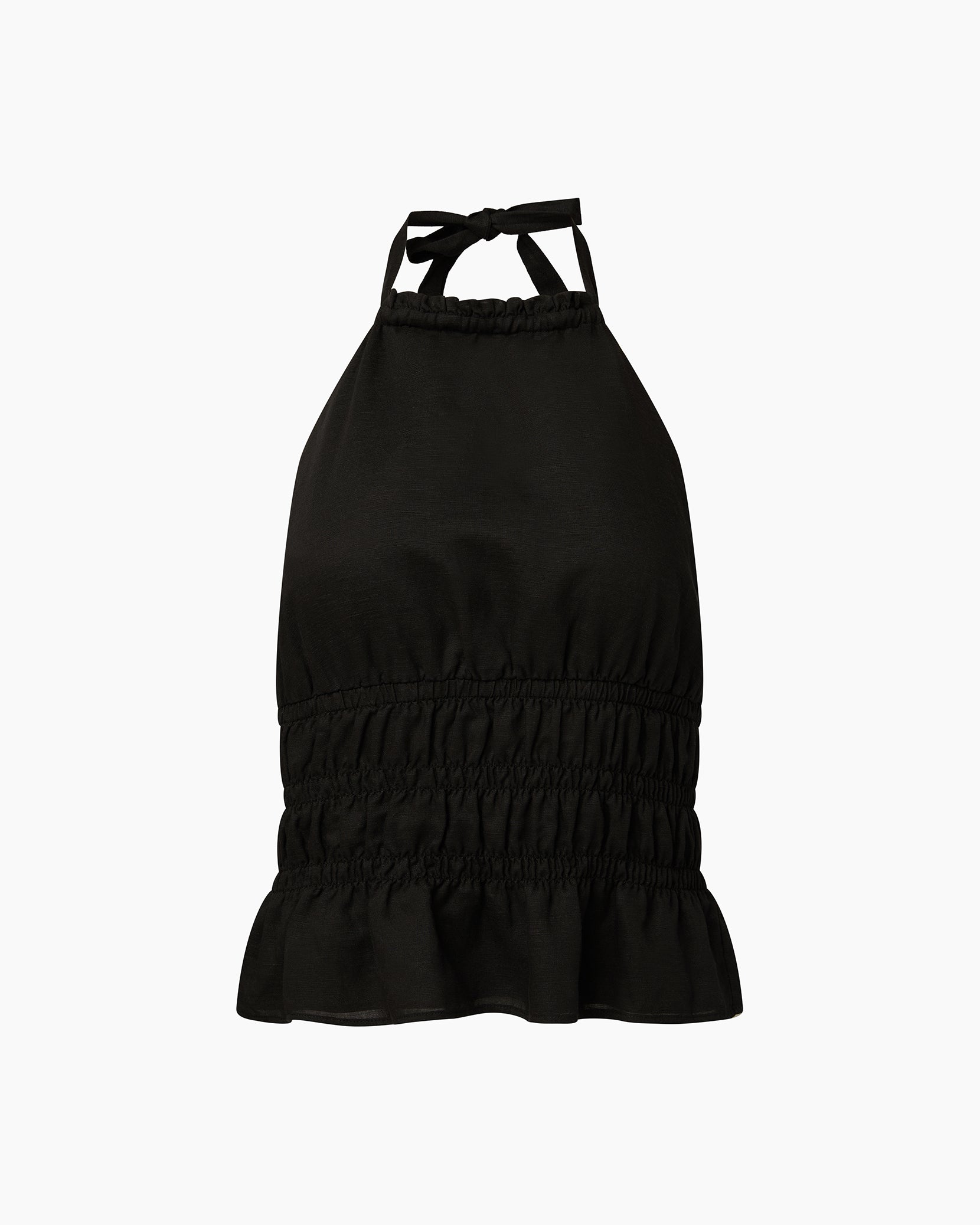Air Linen Smocked Halter Top – onia