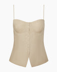 Air Linen Underwire Corset Top
