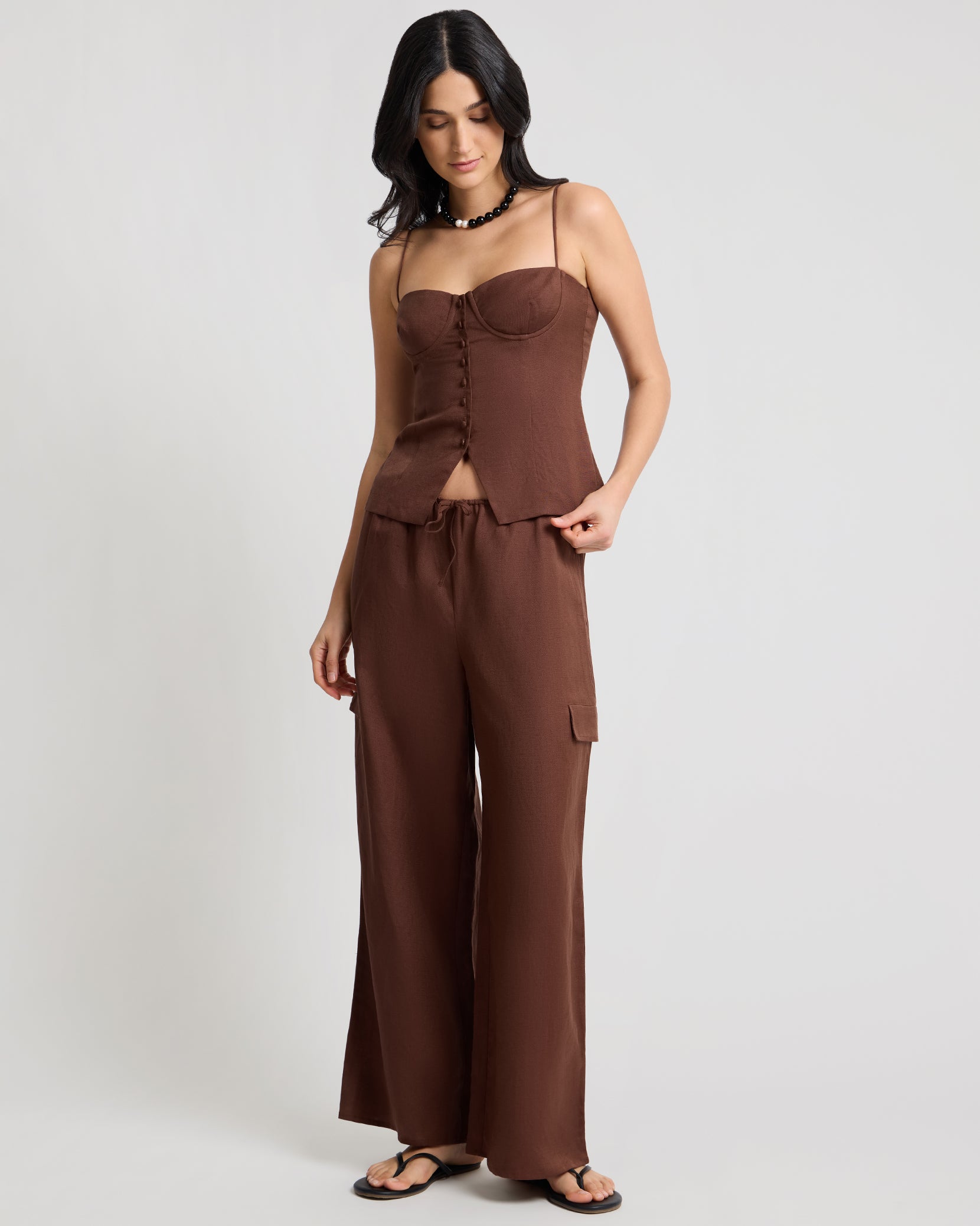 Air Linen Underwire Corset Top – onia