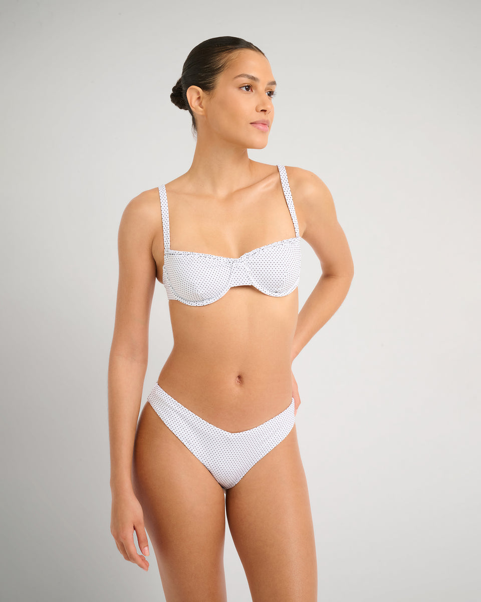 トップス kishidamiki chain bra (DOT WHITE) SIR - Devin polka-dot bikini top SIR.