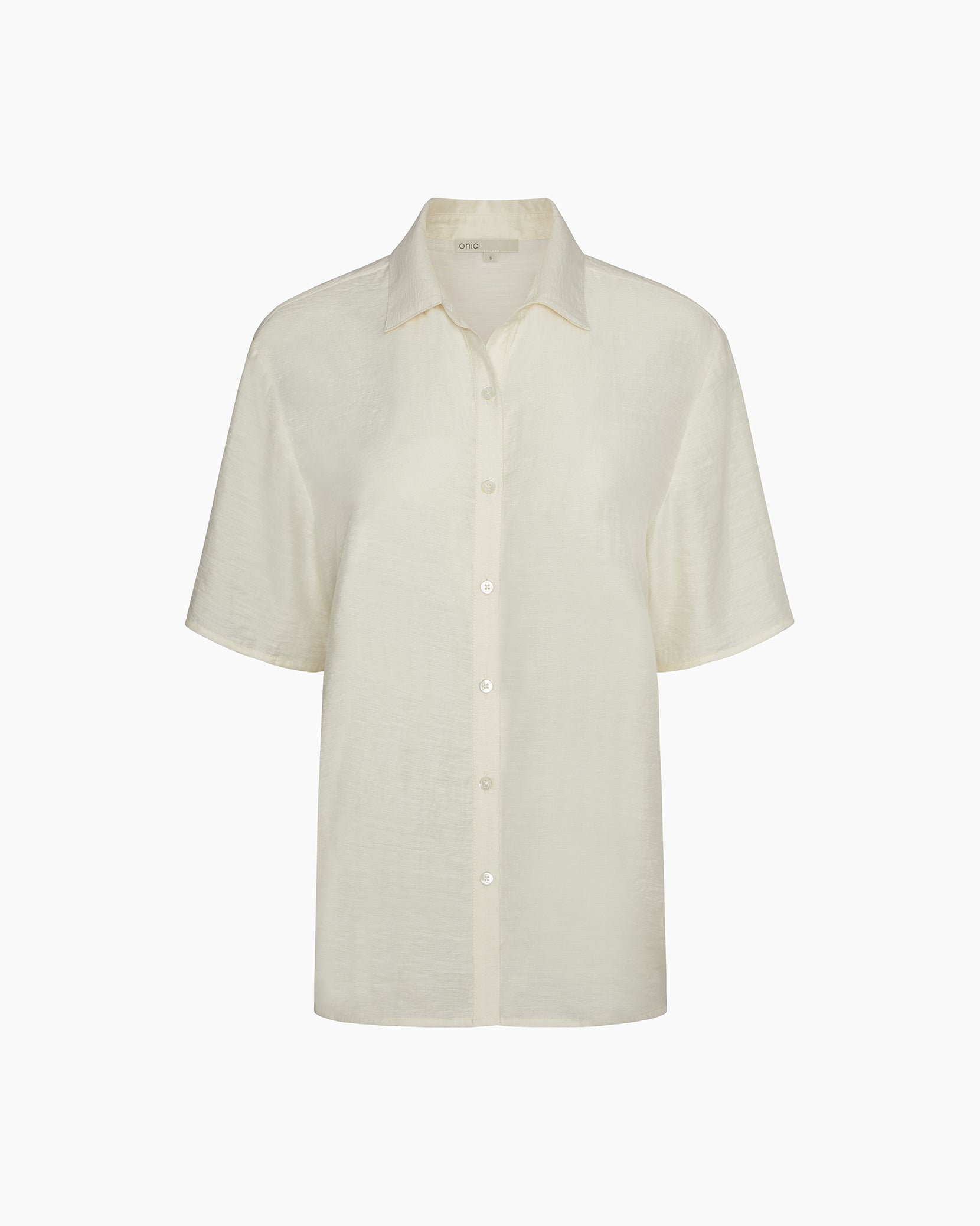 Crinkle Oversized Short Sleeve Button Up Shirt – onia