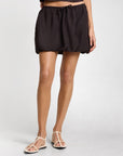 Air Linen Bubble Mini Skirt