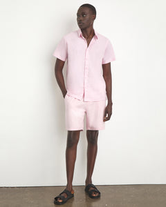 Linen Pull On Short in Icy-Pink - 3 - Onia