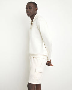 Garment Dye Terry Cargo Short in White - 4 - Onia