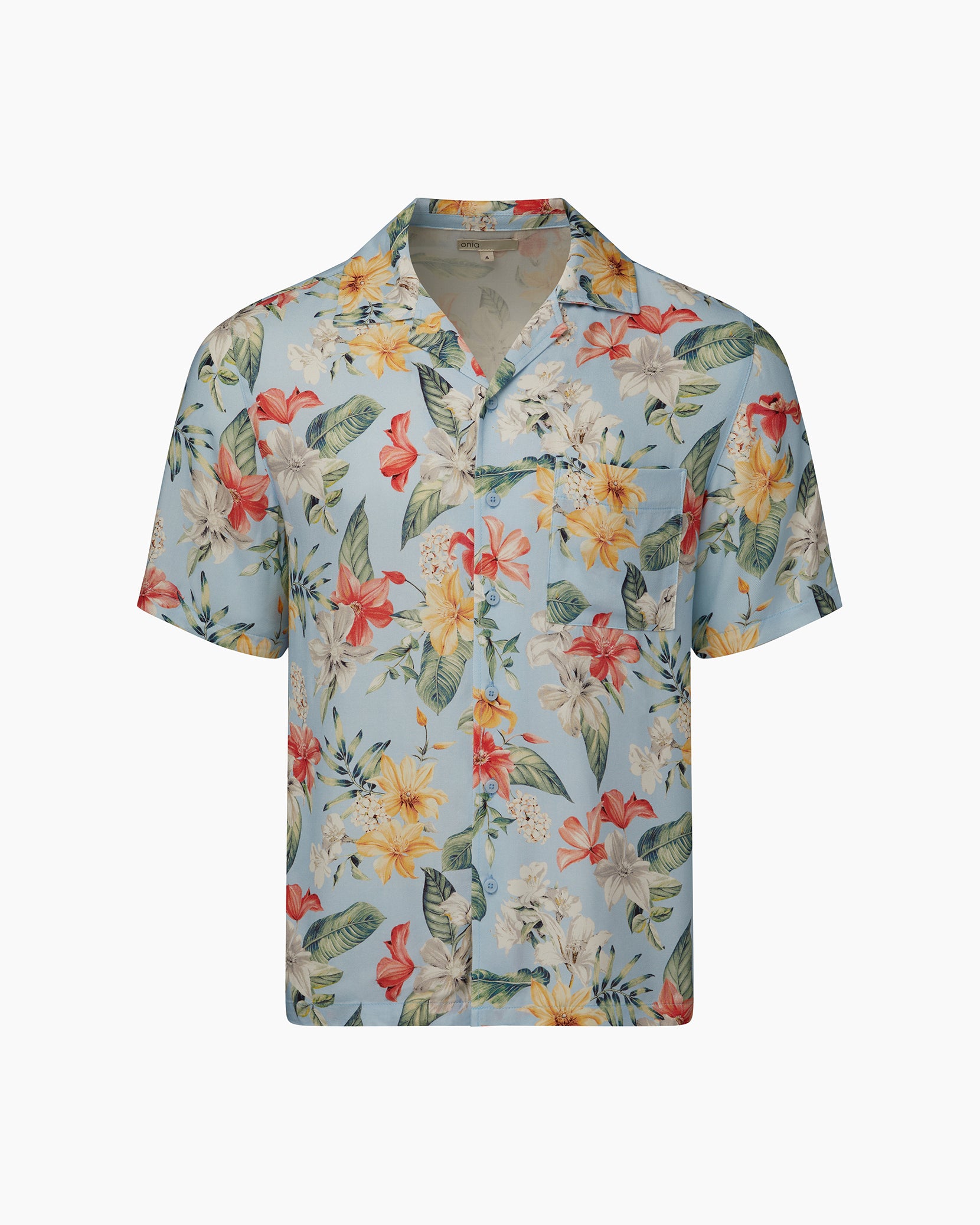 Onia Jungle Waterfall Jack Shirt in Blue good and White