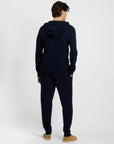 Midnight 100% Cashmere Hoodie Zip Up