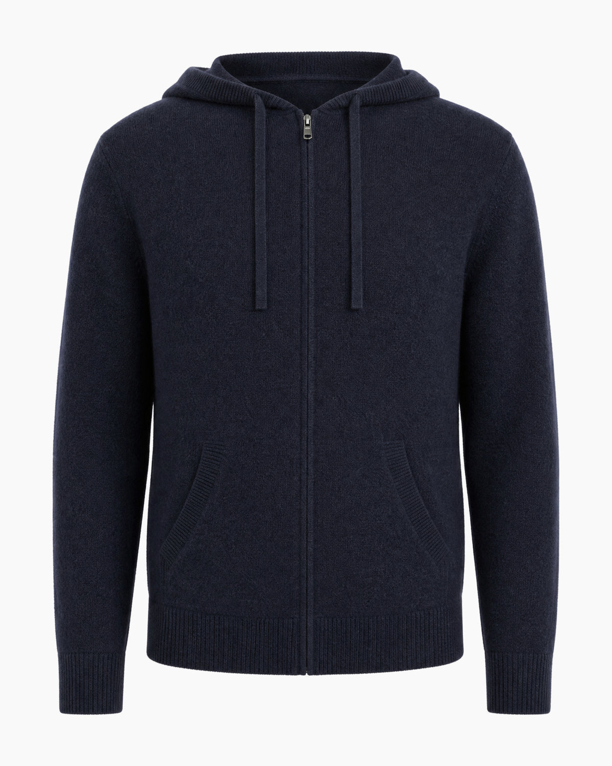 Midnight 100% Cashmere Hoodie Zip Up