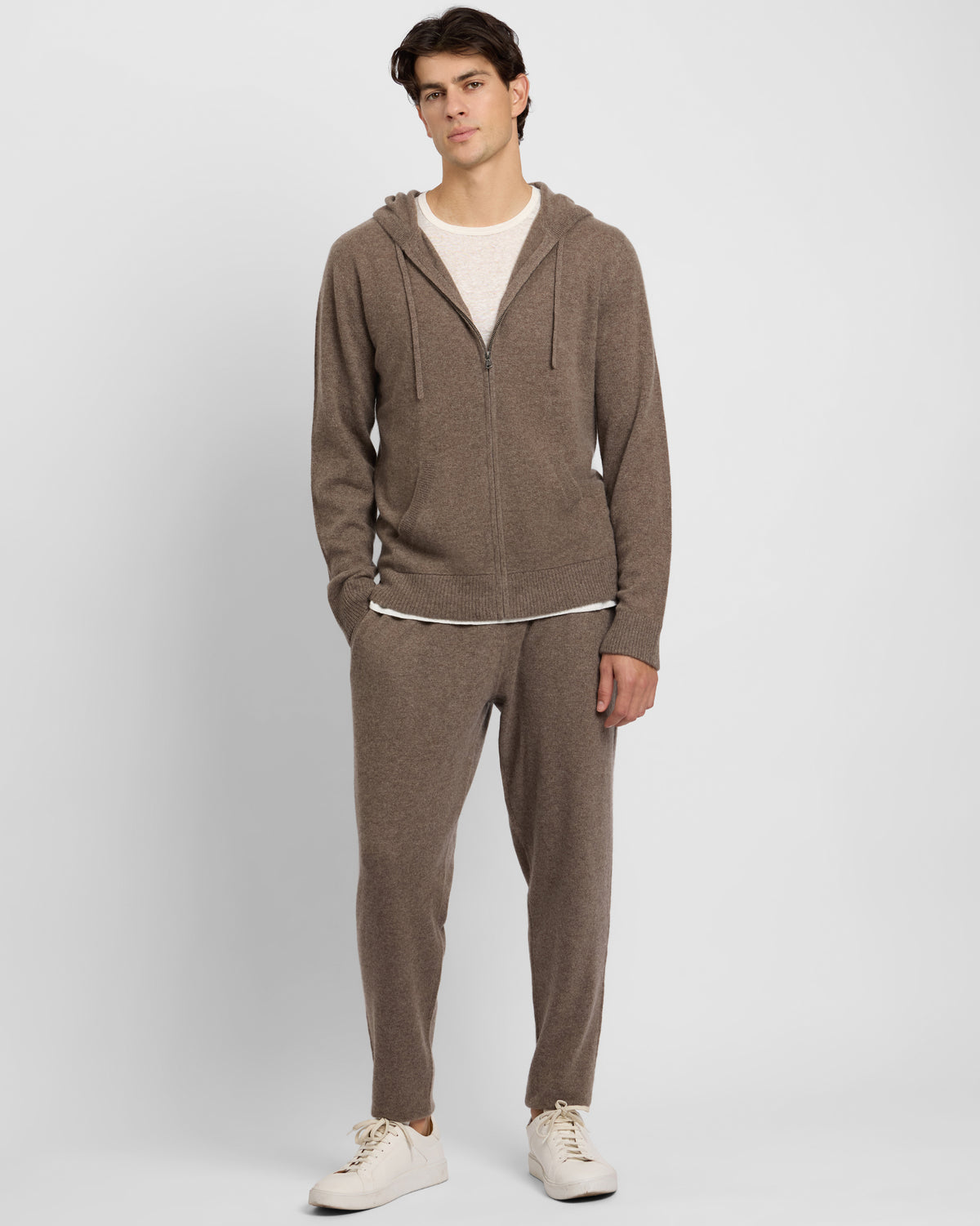 Timber 100% Cashmere Hoodie Zip Up