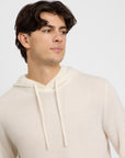 Egret 100% Cashmere Hooded Pullover