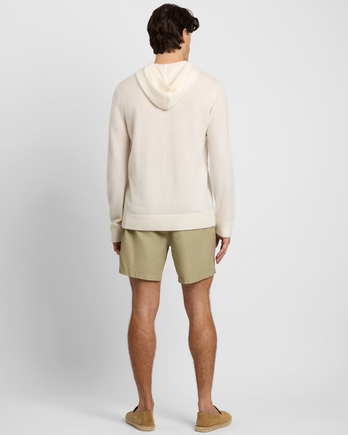 Egret 100% Cashmere Hooded Pullover