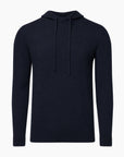 Midnight 100% Cashmere Hooded Pullover