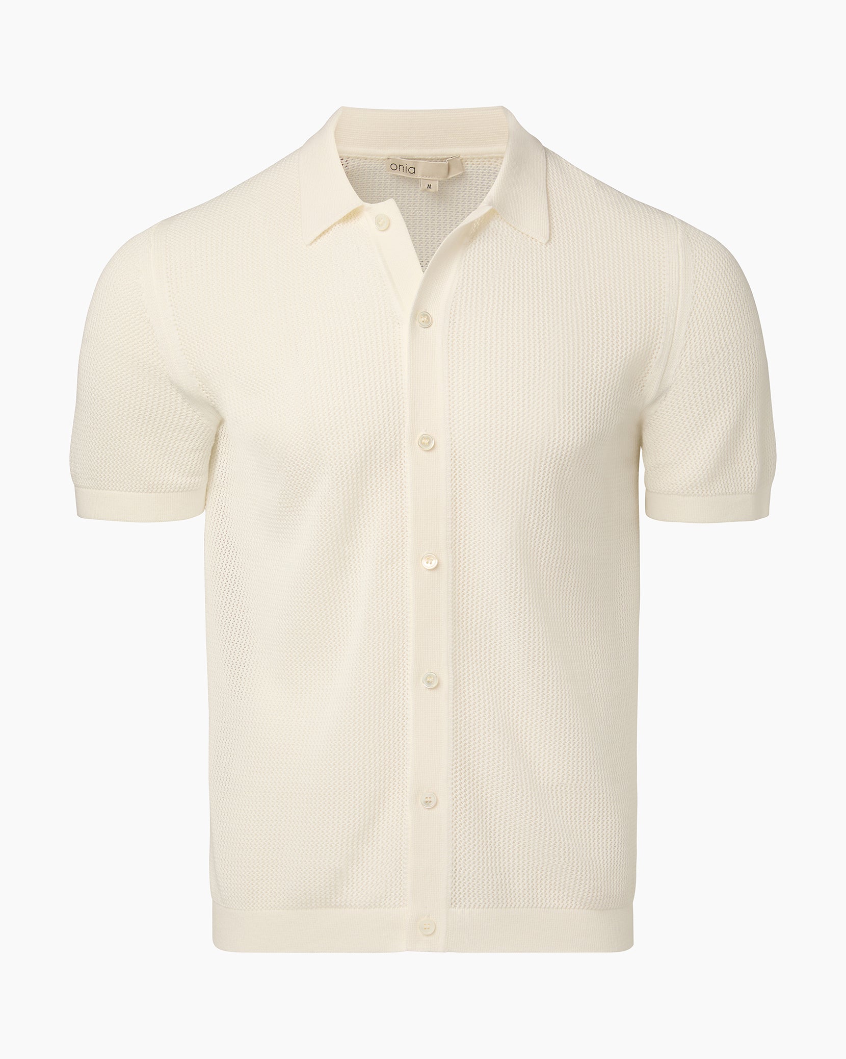 Crochet Knit Button Up Shirt