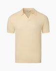 Cotton Textured Johnny Collar Polo