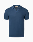 Cotton Textured Johnny Collar Polo