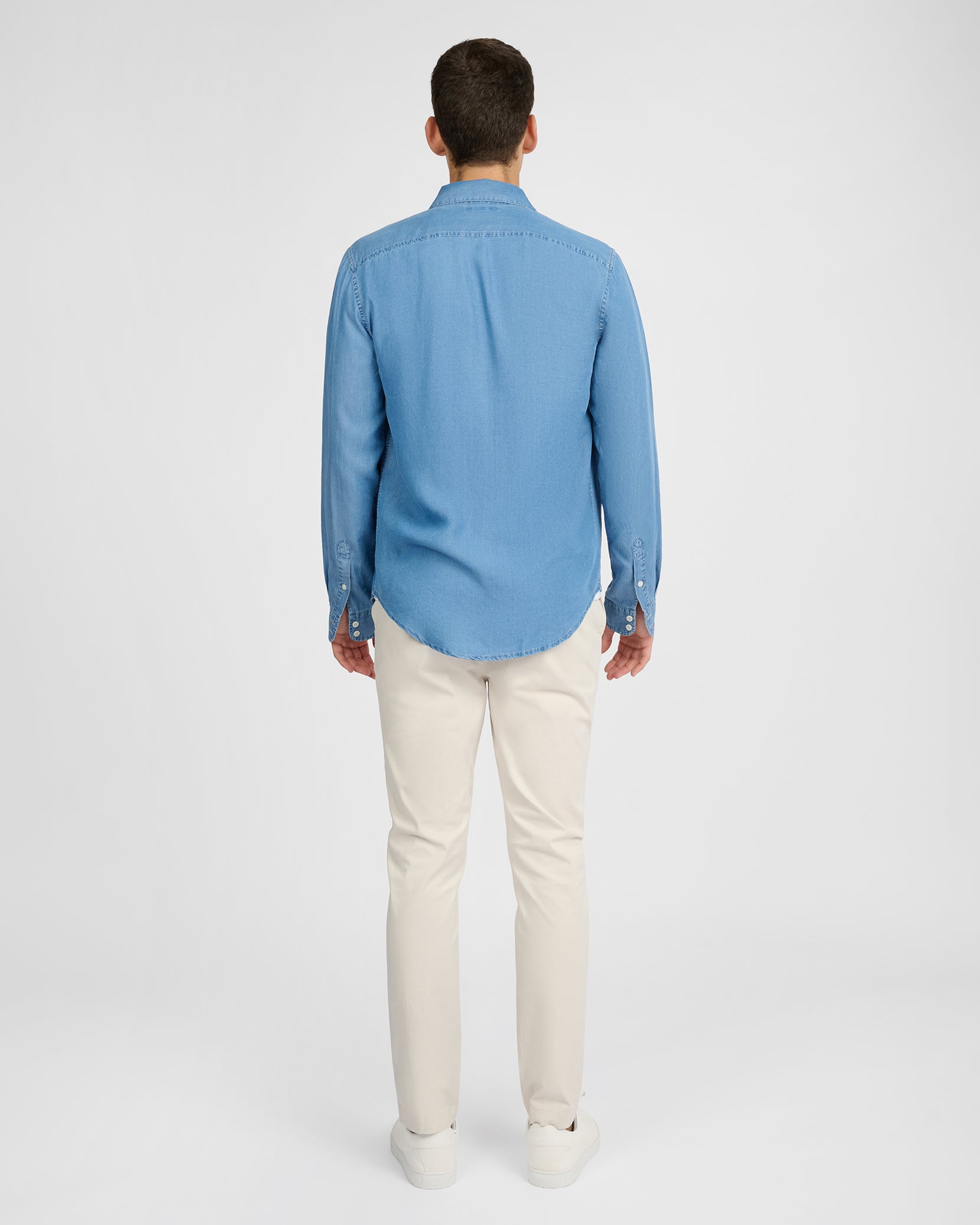 Denim Chambray Long Sleeve Shirt – onia