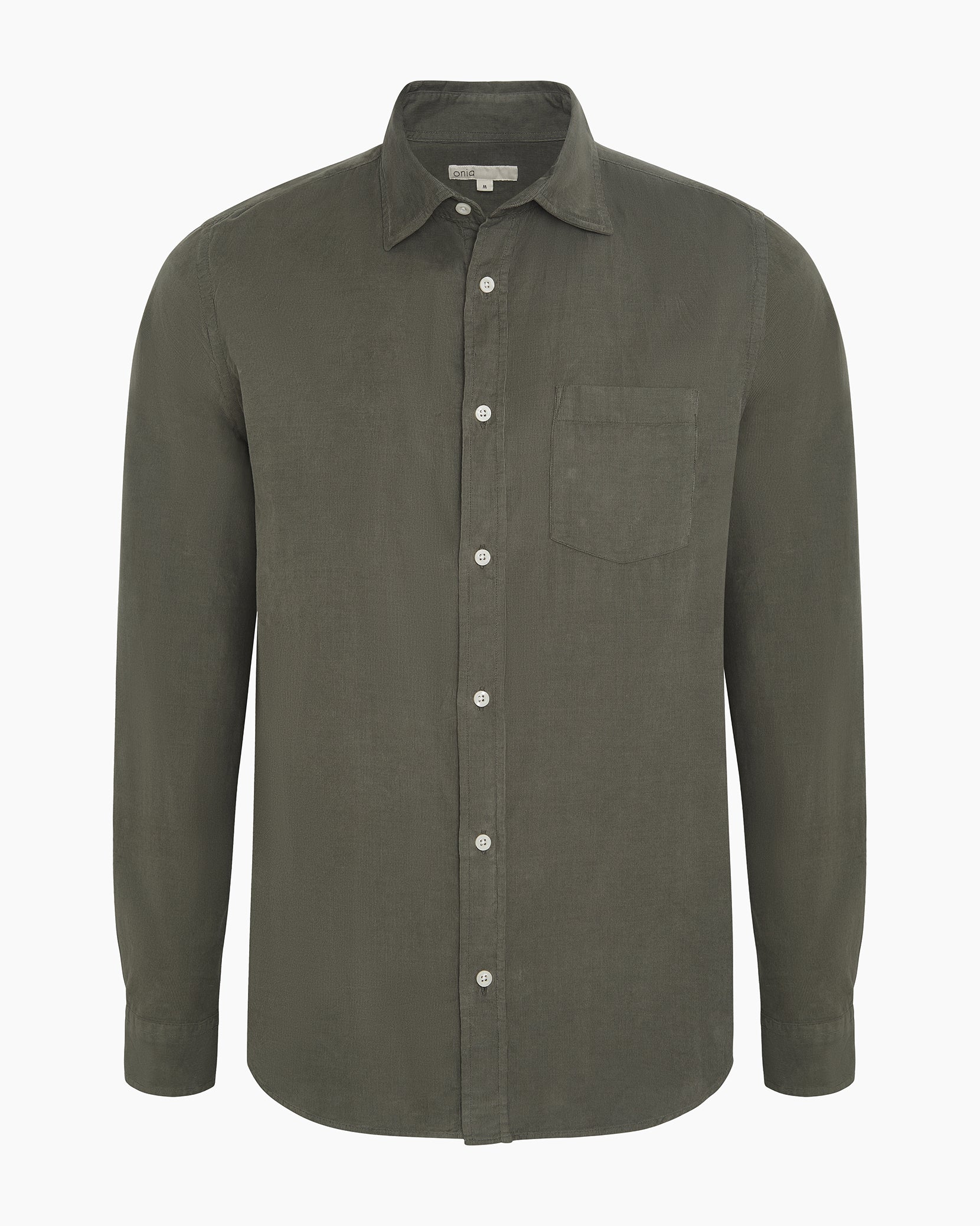 Micro Cord Long Sleeve Button Down Shirt